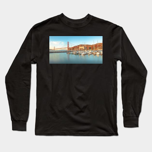 Golden Gate pano Long Sleeve T-Shirt by jvnimages